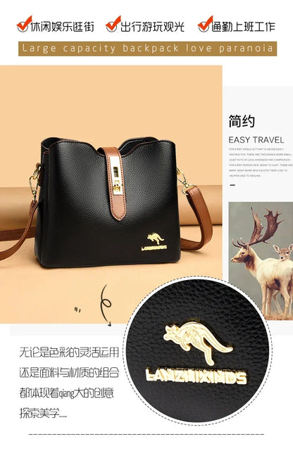 New High-quality Large Capacity PU Classic Women's Shoulder Bags 2025 Fashion Concise Light Luxury Versatile Style Crossbody Bag