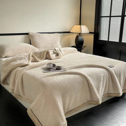 2025 New Comfortable Cotton Velvet Thickened Warm Coral Velvet Blanket Milk Velvet Long Velvet Light Luxury Blanket