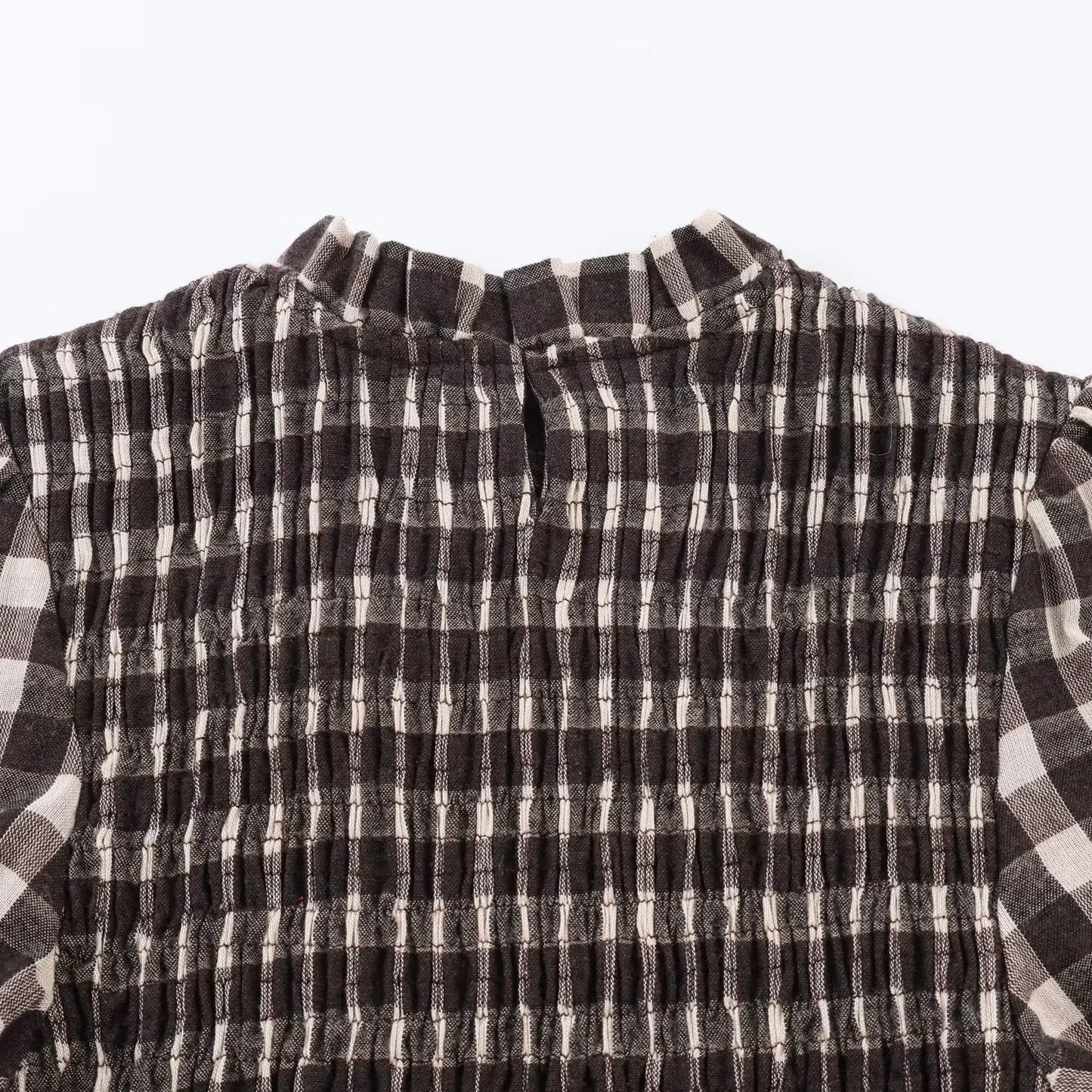 2025 Vintage Chic Brown Plaid Shirts Women Long Sleeve Blouses Fold Fashion Casual Elegant Women Tops Y2k