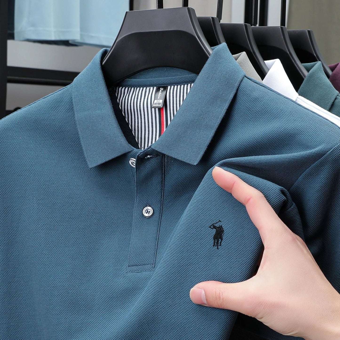 Luxury autumn and winter new Paul brand exquisite embroidered T-shirt high-end mens brand business casual comfortable polo shirt