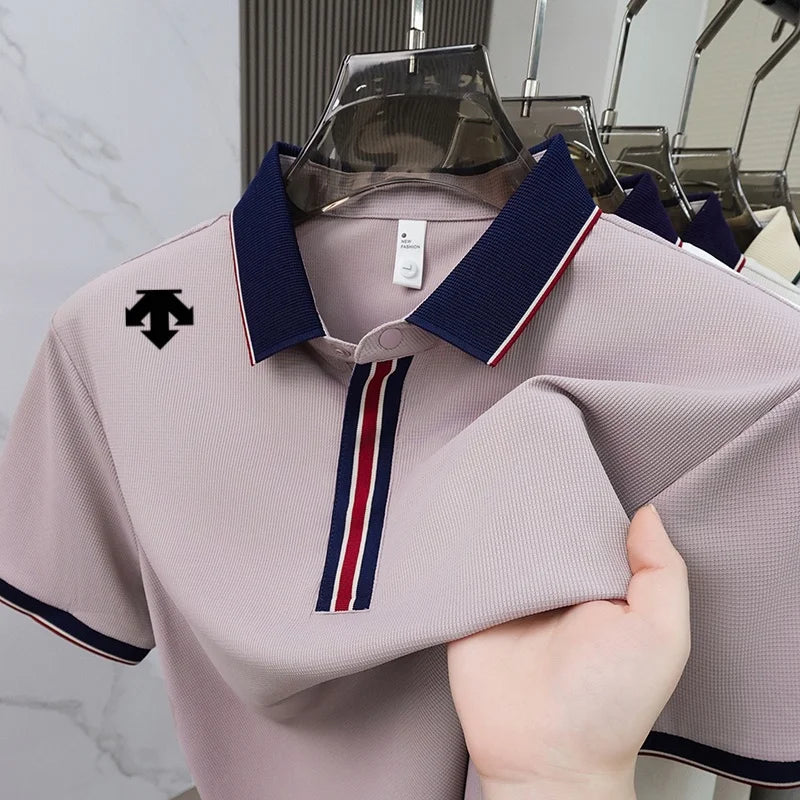 Luxury fashion brand summer designer new exquisite embroidered polo shirt personalized men's comfortable breathable short sleeve