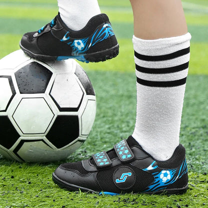 Kids Athletic Soccer Shoes Turf Football Sneakers Outdoor Firm Ground Soccer Shoes Child Anti-slip Football Sports Shoes