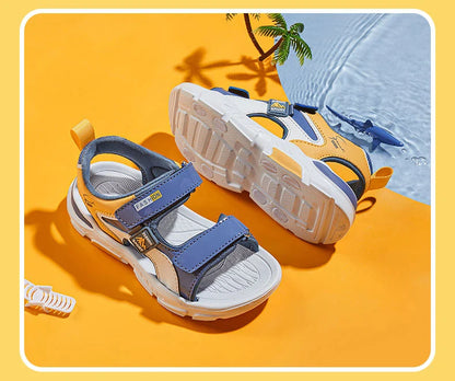 2025 Summer Boys Soft Sandals Fashion Children Shoes Autumn Light Cartoon Sandalias Flat Beach 4-12 Years Old Kids Shoes 12yrs