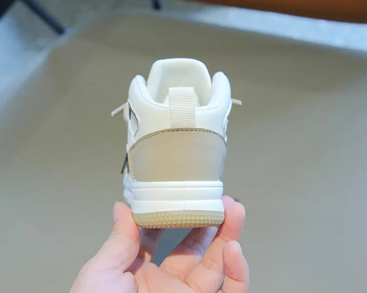 Children Tennis Shoes Spring Autumn Patchwork Leather Sports Shoes for Boy Girl Causal Versatile Kids Fashion Running Sneakers