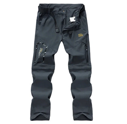 Men's Breathable Sports Pants Lightweight Hiking with Zipper Pocket Quick Dry Water Resistant Fishing Travel Trousers