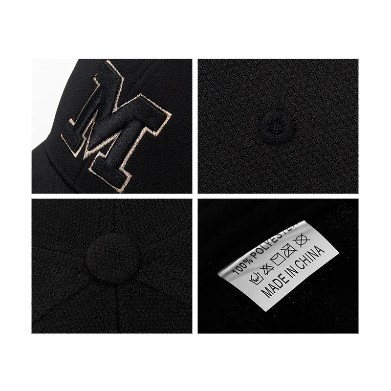 Fashion Men Women M Letter Three-Dimensional Embroidery Baseball Cap New Unisex Outdoor Casual Sport Duck Tongue Cap Sun Hat