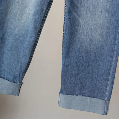 Large Size Jeans Women's Ankle-Length Pants