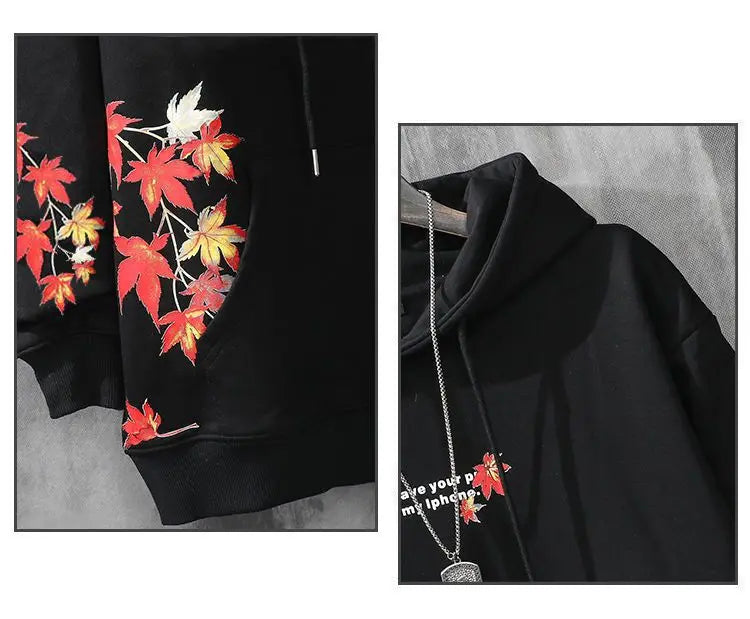 Moletons Pretos com Estampa de Anime Essenciais com Capuz Feminino Estética Coreana Moda Fofa Moletons com Capuz Streetwear para Mulheres