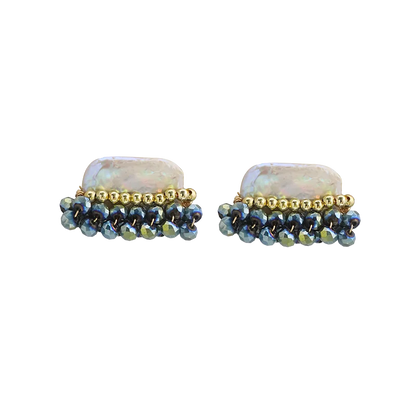 Natural Freshwater Baroque Pearl Earrings Korean Style Women Luxury Jewelry Fashion Ladies and Girls Gift GE1586