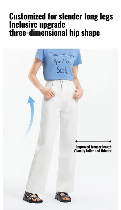 Semir Jeans Women Cool Feeling Wide Leg 2025 New Summer Leg-Lengthening Floor-Length Pants Trendy for Fashionable Style