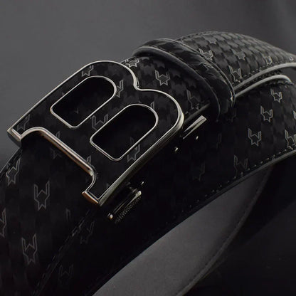 High Quality Automatic Buckle belts men Golden buckle fashion Waist Strap genuine leather Cowskin cintos masculinos B letter