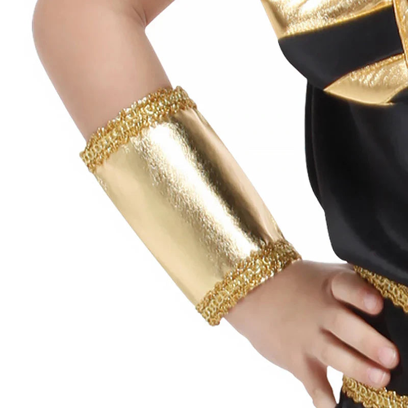 Child Ancient Egyptian King Pharaoh Cosplay Kids Fancy Dress Historical Theme Party Costume