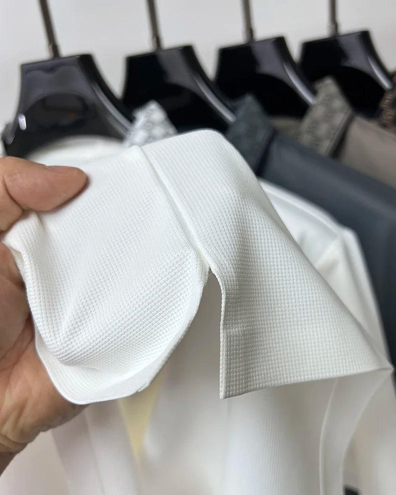 High-end brand short sleeve men's POLO shirt Summer New fashionable and personalized print design breathable ice silk T-shirt