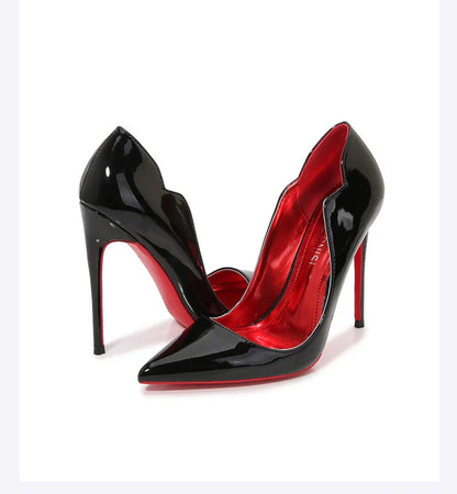 Sapatos Femininos de Salto Alto Fino, Bico Fino, Salto Agulha, Modelo Francês, para Balada Europeia e Americana, Cor Preta, para Dançar, Calçados Femininos