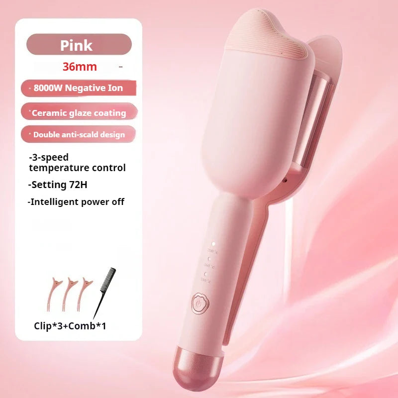 Wavy Hair Curlers Curling Iron Wave Volumizing Hair Lasting Styling Tools Egg Roll Head Waver Styler Wand Curling Irons 36mm