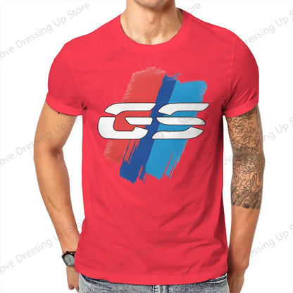 GS Motorcycle T Shirt Grunge Men Tees Summer Clothing COTTON Crewneck TShirt
