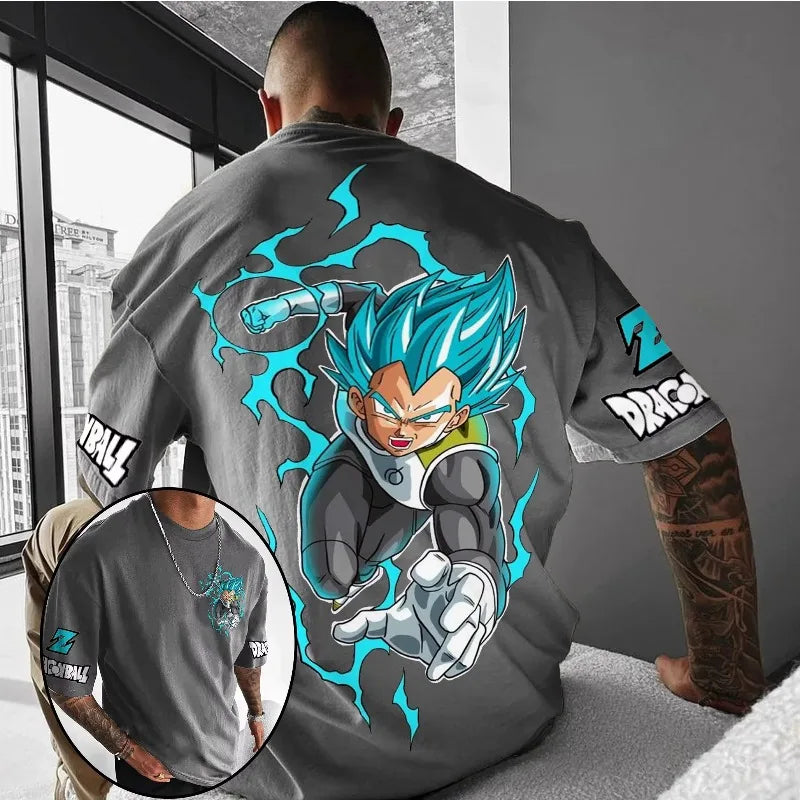 Animation Joint American Loose T-Shirt 2025 Summer New Men's and Women's Casual Street Hip Hop Short Sleeve Top