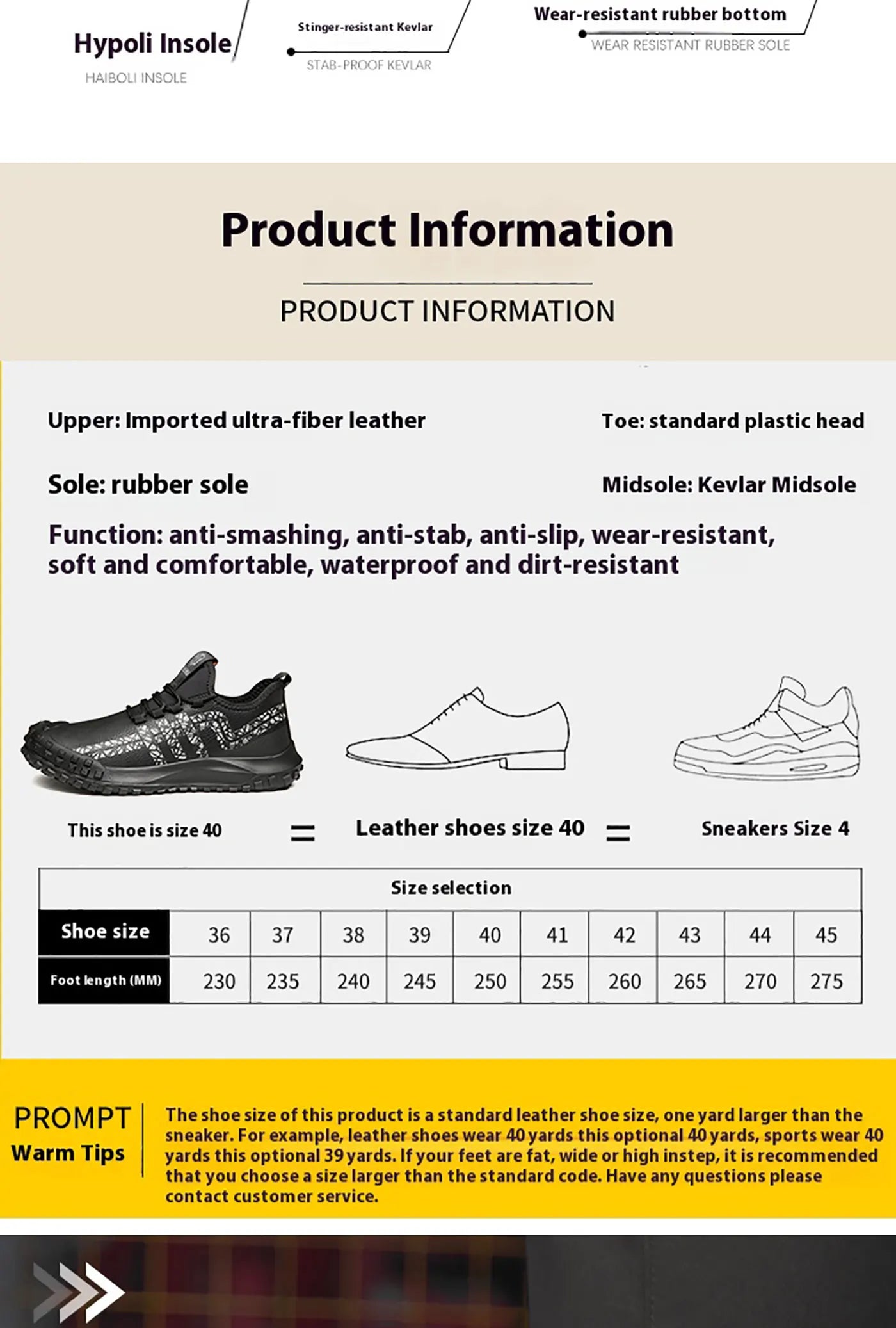 New insulated anti smashing, anti piercing, anti slip, and anti splashing work shoes for men's safety shoes