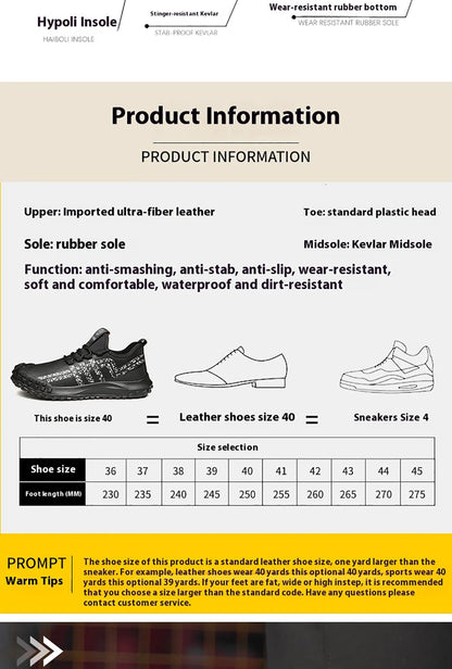 New insulated anti smashing, anti piercing, anti slip, and anti splashing work shoes for men's safety shoes