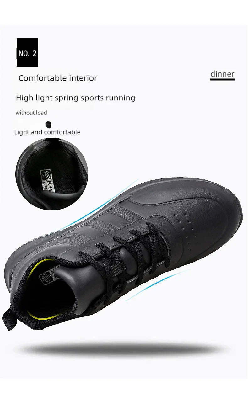 Chef shoes four season soft-sole anti-slip oil-proof waterproof portable kitchen work shoes fashion plus size casual men's shoes