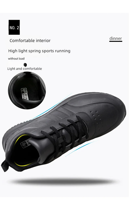 Chef shoes four season soft-sole anti-slip oil-proof waterproof portable kitchen work shoes fashion plus size casual men's shoes