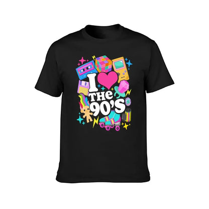 I Love The 90's Retro 90s Costume T-Shirt anime figures summer clothes blue archive mens t shirt