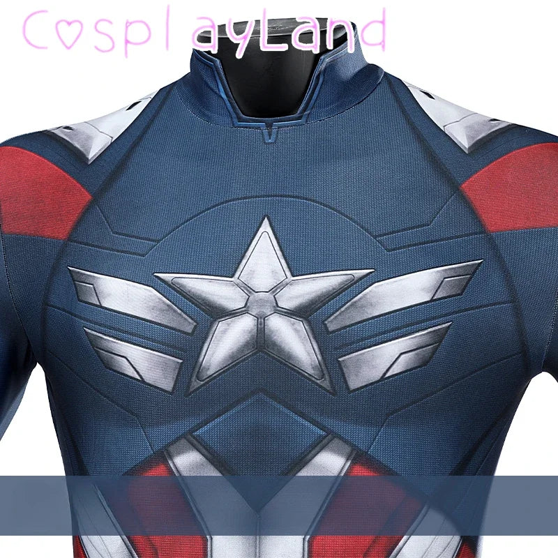 New Superhero Captain Steve Rogers Cosplay Costume Jumpsuit Adult Men Halloween Comic Con Outfit Custom Made Superhero Suit