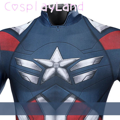 New Superhero Captain Steve Rogers Cosplay Costume Jumpsuit Adult Men Halloween Comic Con Outfit Custom Made Superhero Suit