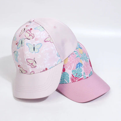 Hot High Ponytail Kids Hat Baseball Cap For Girls Boys Travel Sun Hat Adjustable Children Peaked Caps Hollow Back Ponytail Caps