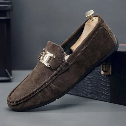 Fashion Suede Men Casual Shoes  Breathable Comfort Slip-on Mens Driving Shoes Luxury Brand Men Loafers Mens Lazy Shoes Moccasin