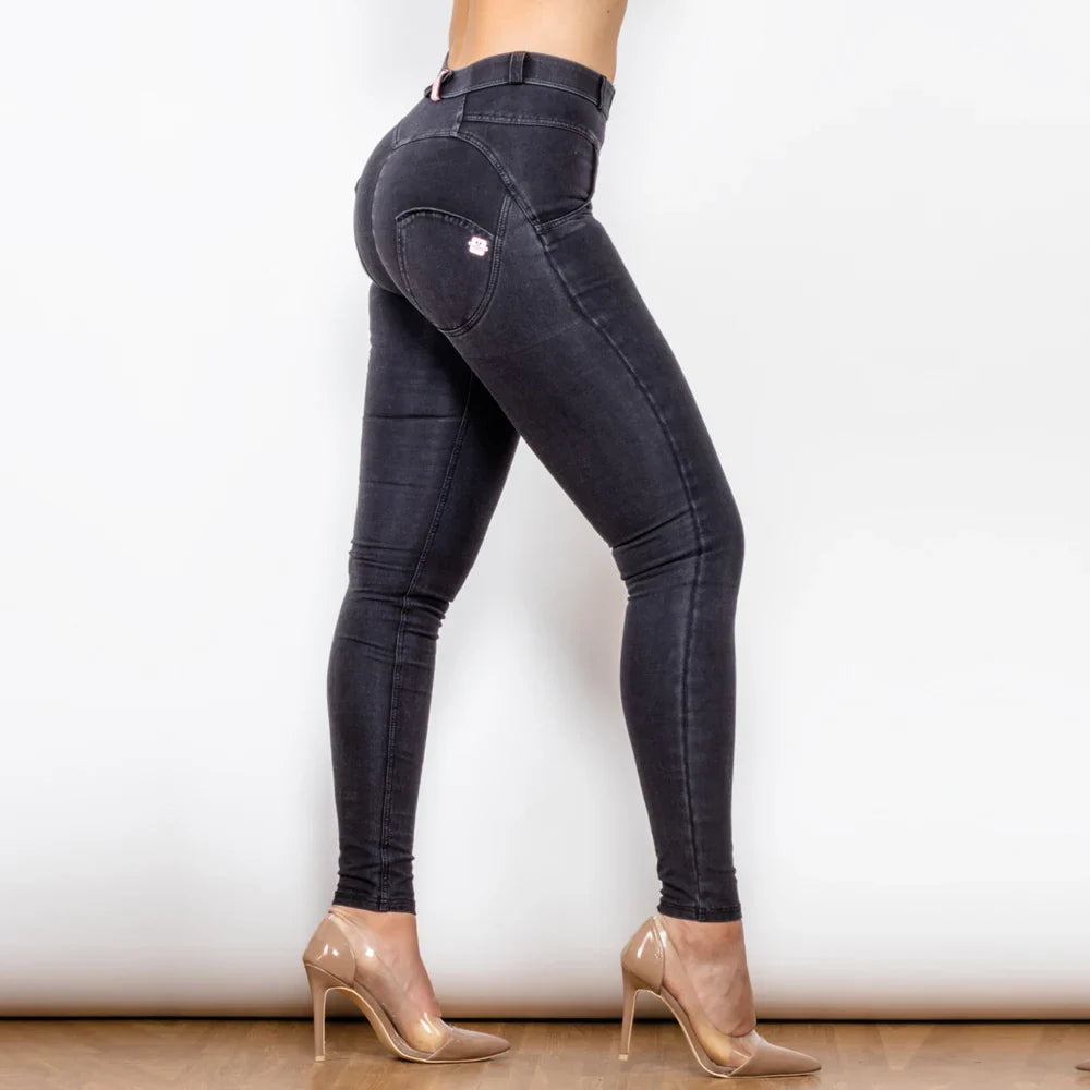 Straight Leg Jeans Womens Denim Skinny Black Pants
