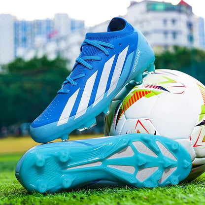 New Men Original Soccer Shoes Society Sneaker Quality Indoor Long Spikes Resistant Sports Match Unisex Training Football Boots