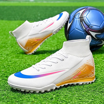 New Men Football Boots Match Outdoor Long Spikes Soccer Shoes Cleats Comfortable Training Sport Adult Breathable Boys Non Slip