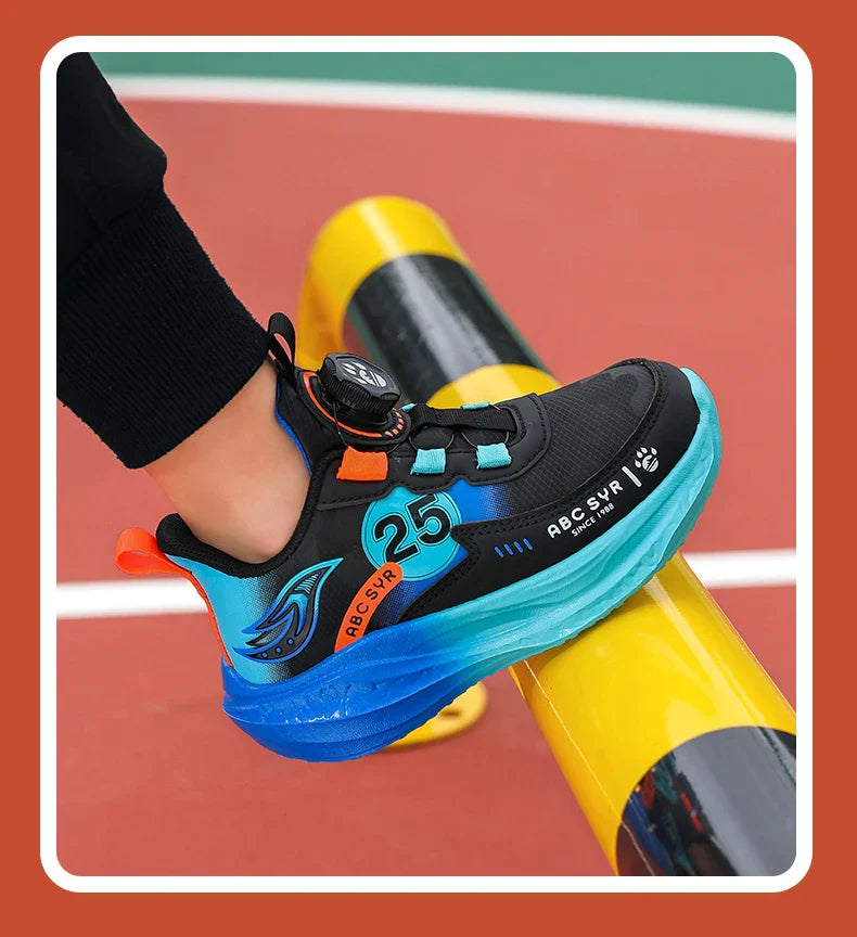 Children‘s Breathable Basketball Shoes Non-slip Sports Training Shoes Outdoor Lace-up Boys Girls Jogging Sneakers Athletic Shoes