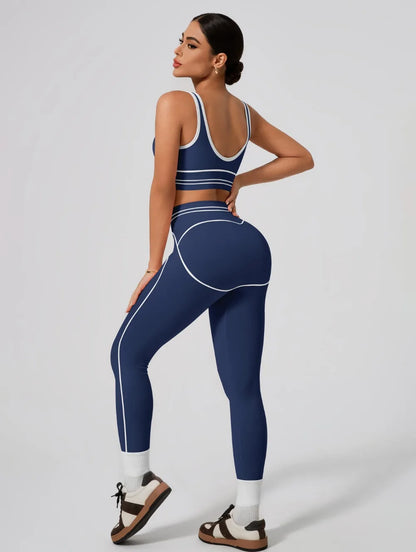 Women's Seamless Yoga Set - Sports Bra & High Waist Leggings Activewear for Gym Workout Fitness Exercise Stretch Athletic Outfit