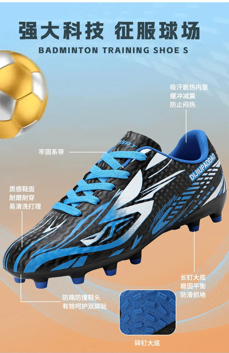 Outdoor Children's Football Shoes Low-cut Kids Soccer Shoes Sports Shoes Comfy Non-Slip Training Shoes For Boys Futsal Sneakers