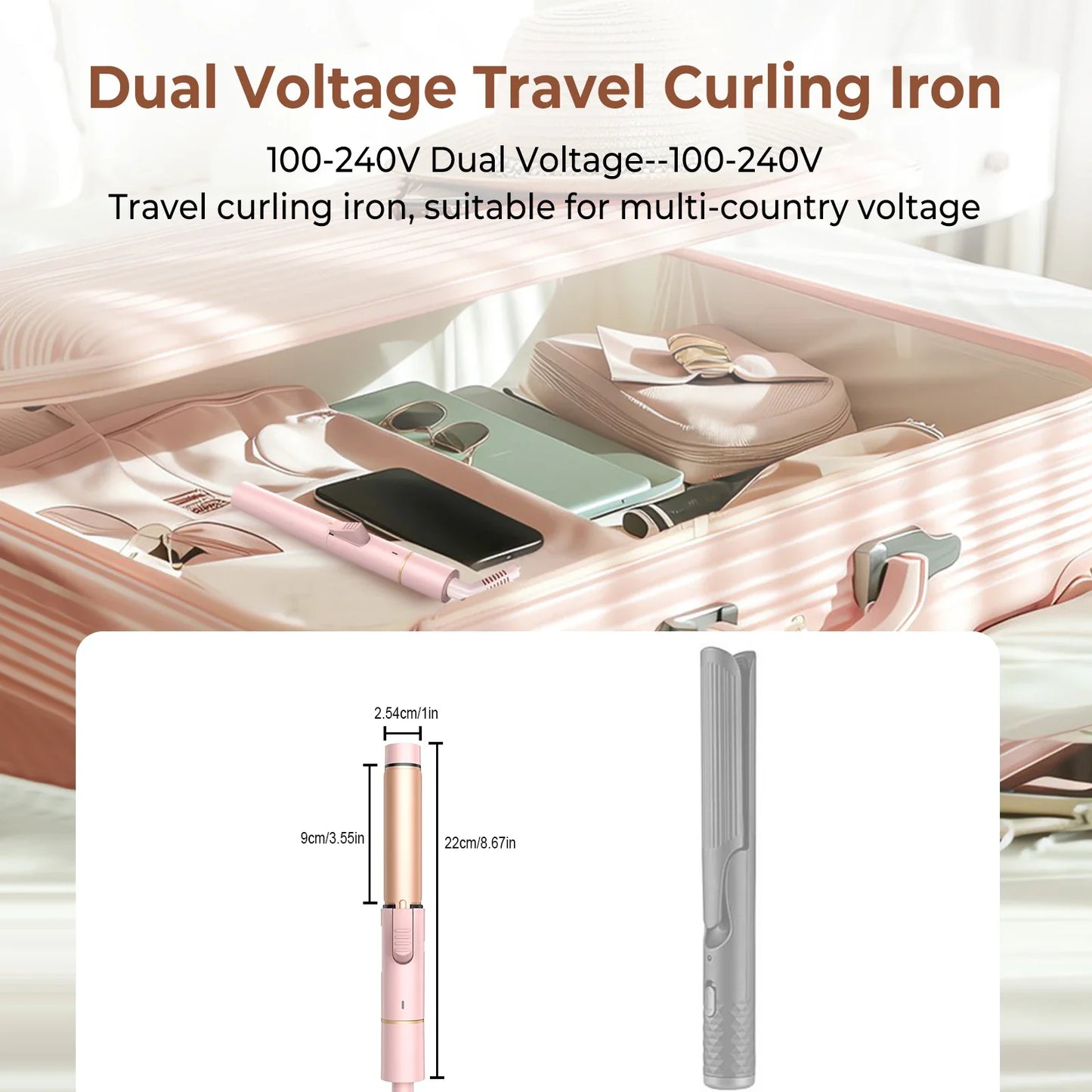 Electric Hair Curler for Women Professional Ceramic Curling Iron Adjustable Temperature Instant Heating Hair Styling Tool