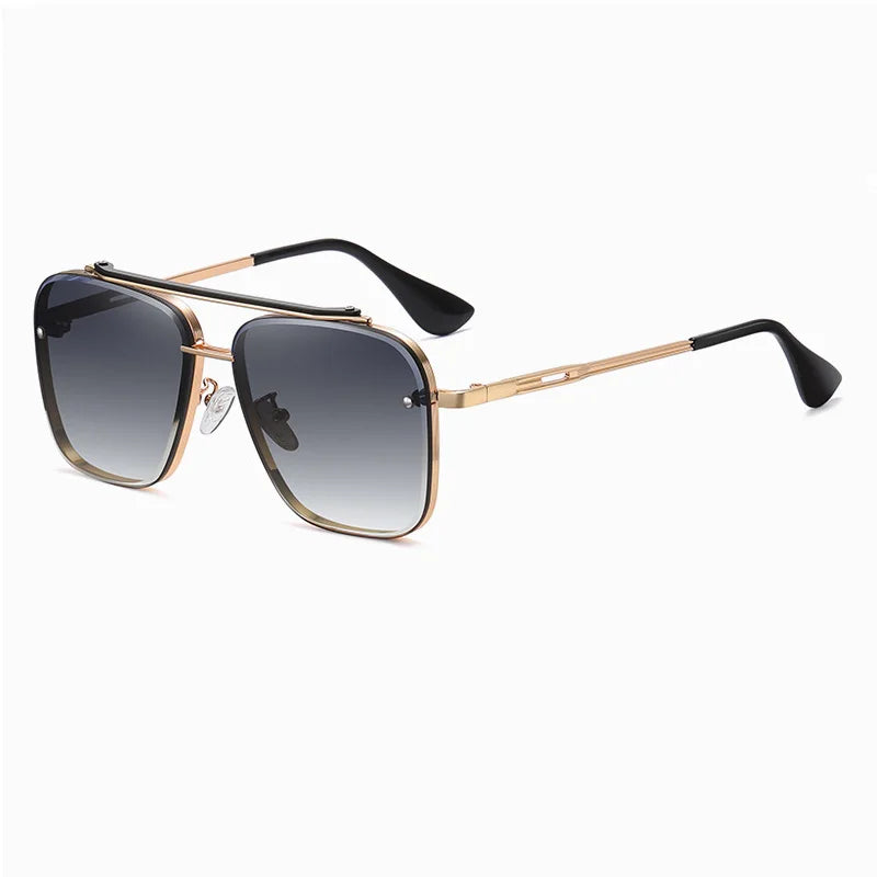 Sunglasses for Men Fashion Metal Big Frame Sun Glasses Brand Design