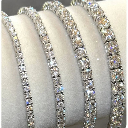 2-5mm Man Moissanite Tennis Bracelet S925 Sterling Silver for Women Full Lab Diamond sparkling Wedding Party Jewelry