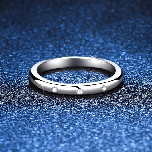 Moissanite Ring for Women S925 Solid Silver with White Gold Plated Diamond Wedding Bridal Band Luxury Jewelry Gift