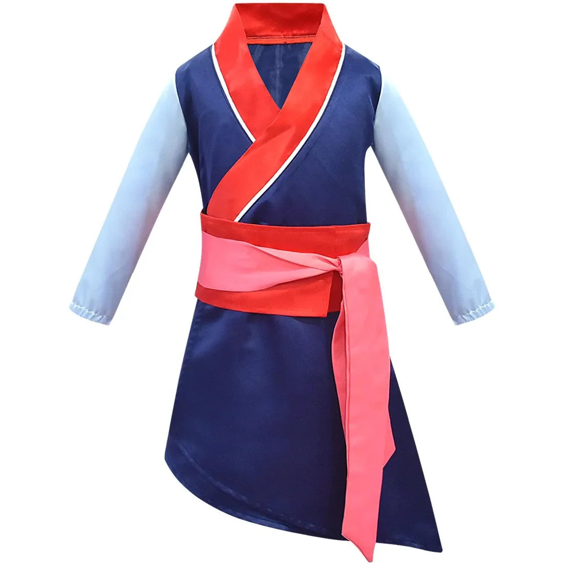 Mulan Same Costume Girl Hero Halloween Cosplay Costume Children Long-sleeved Two-piece Drama Costume Chinese Style Dress
