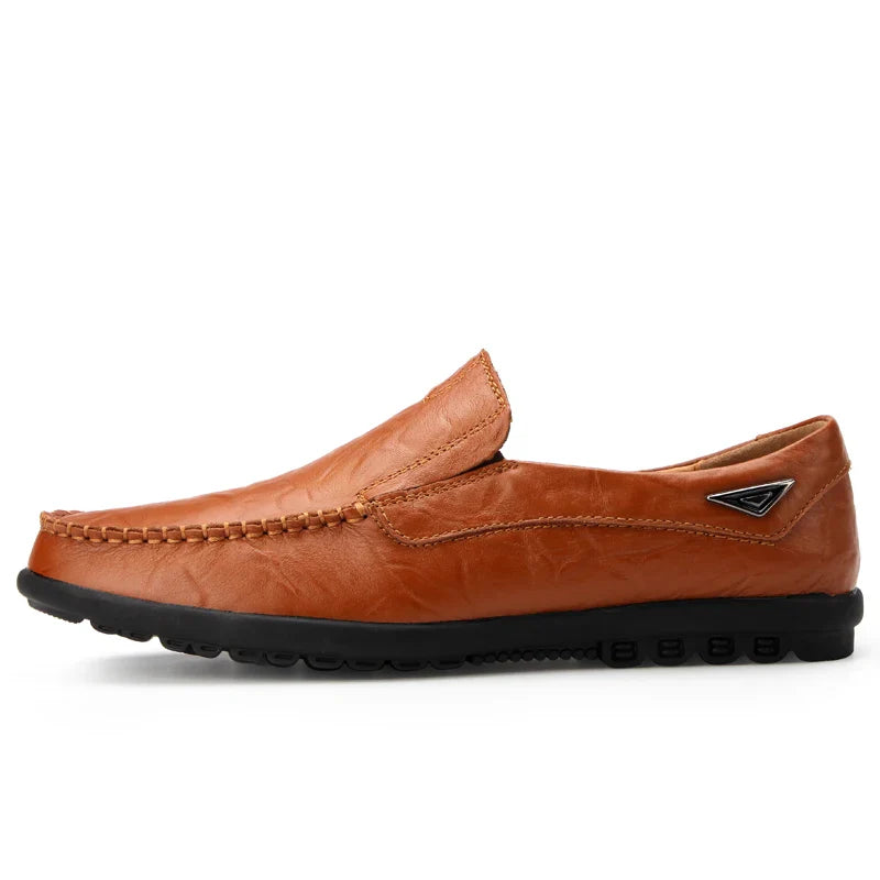 Leather Men Casual Shoes Luxury Brand 2024 Mens Loafers Moccasins Breathable Slip on Black Driving Shoes Plus Size 37-47