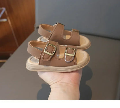 2024 Children Sandals for Girls and Boys Summer New Fashionable Korean Style Comfortable Soft Sole Casual Cute Baby Beach Shoes