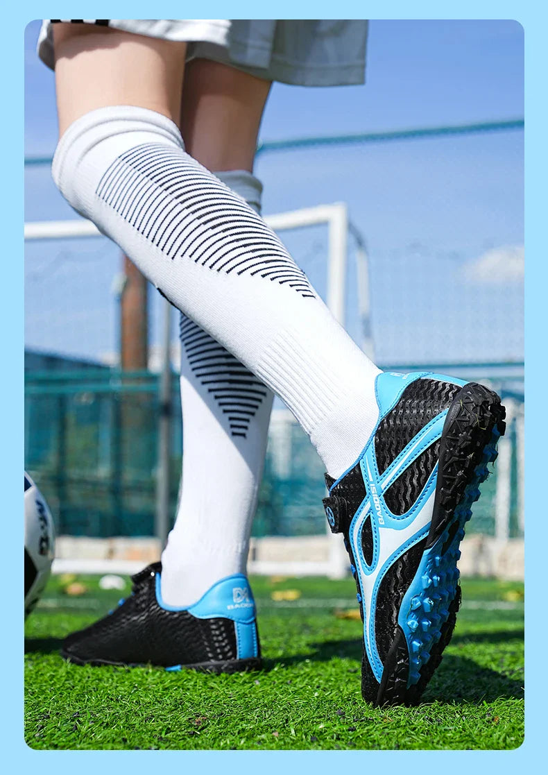 Kids Unisex Soccer Shoes Boys Grils Football Boots Non-Slip Training Indoor Outdoor Athletic Shoes Breathable Ultralight Sports