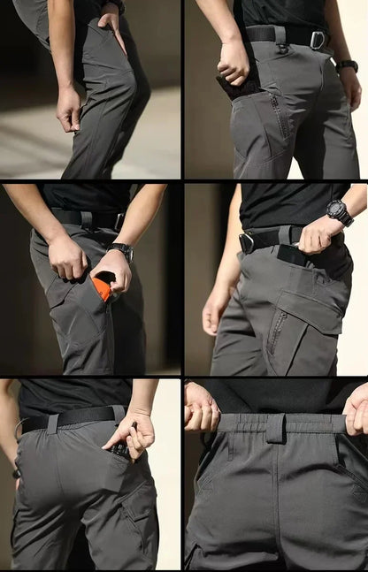 Cargo Pants Men's Outdoor Waterproof Combat Military Trousers Work Joggers Hiking Camping Climbing Elastic 5XL