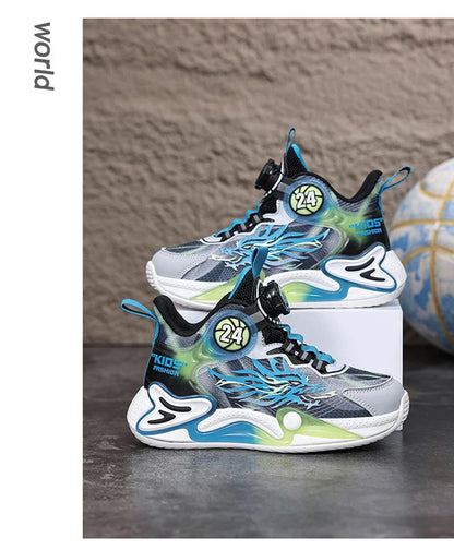 Luxury Boy Sneaker 2025 New Fashion Outdoor Kids Basketball Shoes Soft Sole School Children Sports Shoes for Boy 4 To 12 Years