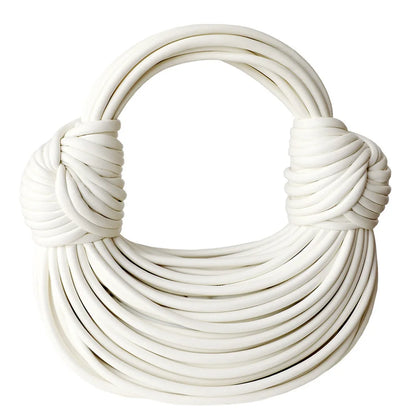 Handbags for Women 2025 New in Gold Luxury Designer Brand Handwoven Noodle Bags Rope Knotted Pulled Hobo Silver Evening Clutch
