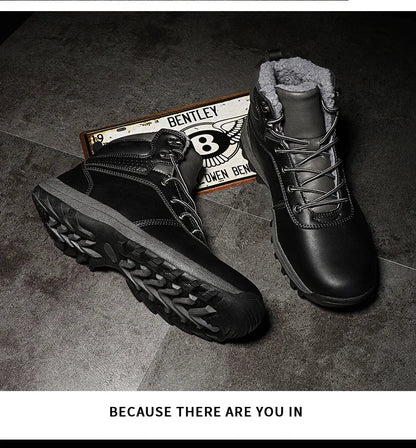 Men Boots High Quality Hking Shoes High Top Shoes Tactical Sneakers Snow Wniter Boots Outdoor Mountaineering Camping Thick Sole
