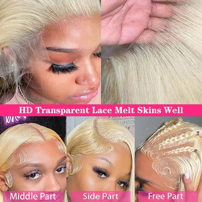 30 40 Inch 13x6 Lace Frontal Wig 613 Blonde Body Wave 13x4 Lace Front Wig Pre plucked Brazilian Human Hair Wigs 200 Density