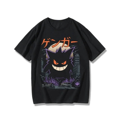 T-Shirt Squirtle Frog Seed Gengar Fire-breathing Beast Anime Peripheral Short Sleeve